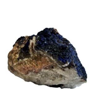 Natural azurite malachite freeform specimen 3 sians emporium Raw azurite and malachite freeform mineral specimen with deep blue crystalline crust on natural matrix